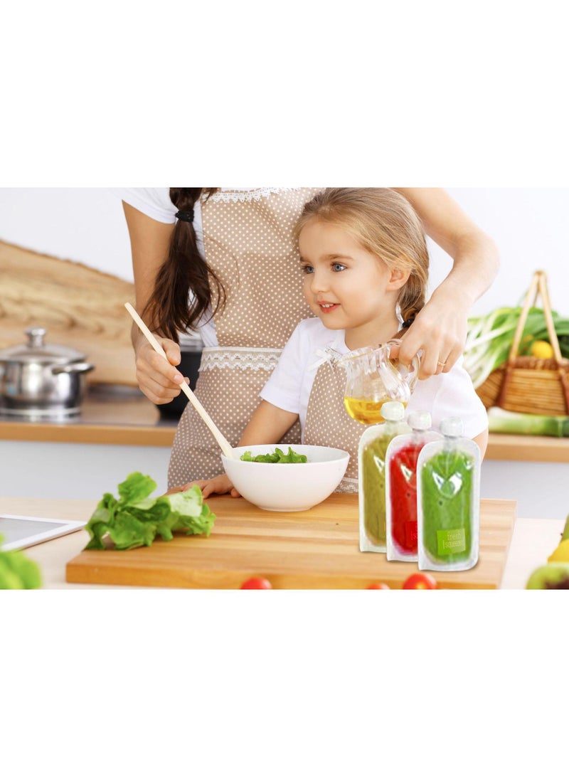 general Children Puree Squeezer Convenient Tools For Household Kitchens, Fruit Juice Dispensers With 10 Pcs Separate Packaging Bags（Red） - Image 4