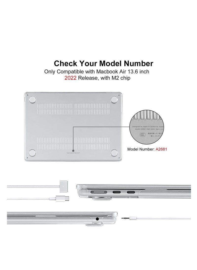 Generic 3 in 1 Hard Case Compatible with MacBook Air 13.6 inch 2022 A2681 M2 Chip and 2024 A3113 M3 Chip  and 2025 A3240 M4 Chip  with Retina Display, Glitter Hard Shell Case + TPU Keyboard Cover + Screen Protector ,Sparkly Clear  - Image 4