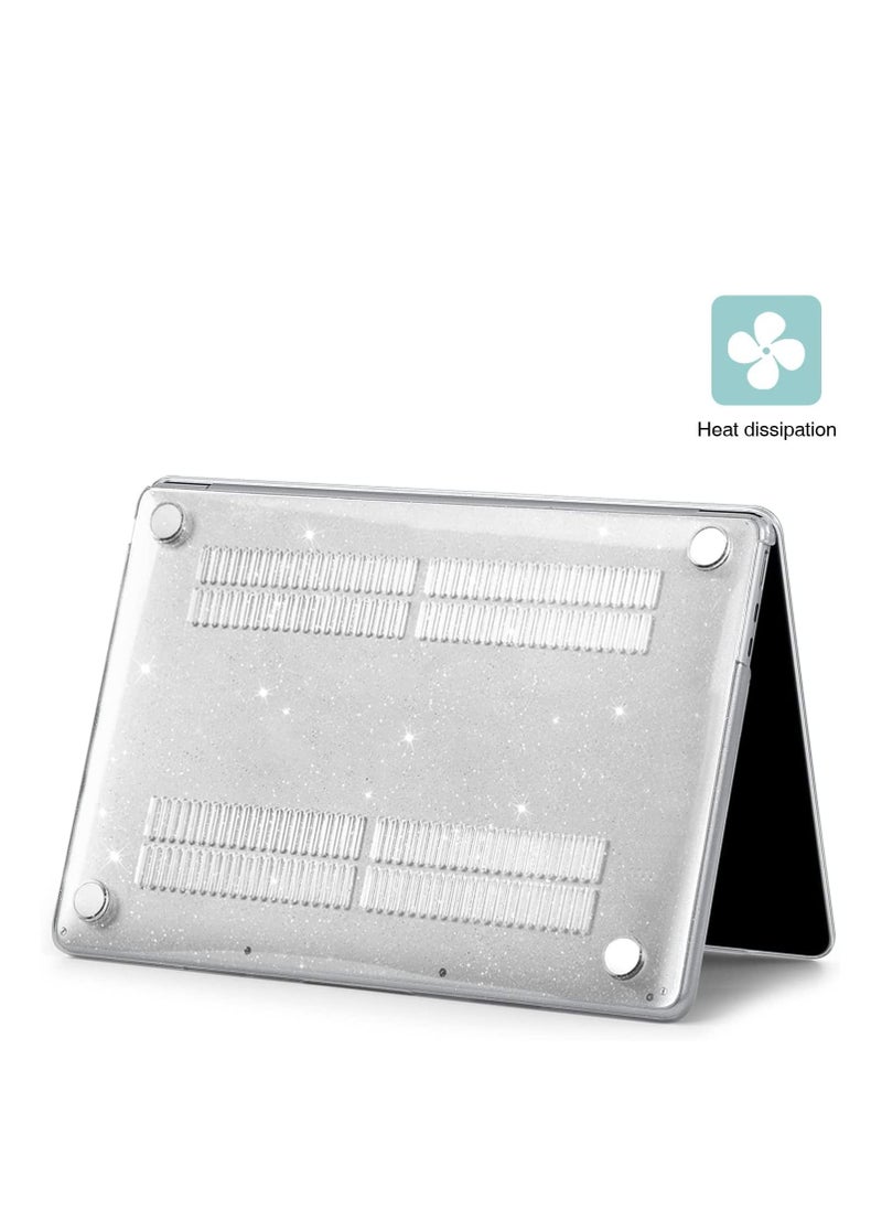 Generic 3 in 1 Hard Case Compatible with MacBook Air 13.6 inch 2022 A2681 M2 Chip and 2024 A3113 M3 Chip  and 2025 A3240 M4 Chip  with Retina Display, Glitter Hard Shell Case + TPU Keyboard Cover + Screen Protector ,Sparkly Clear  - Image 3