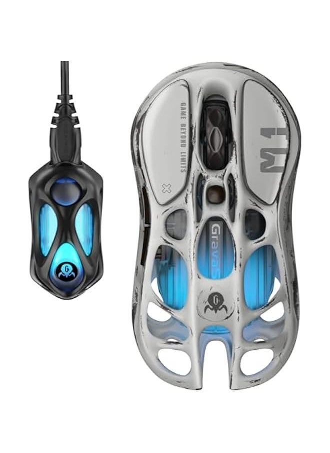 Generic Mercury M1 Pro Wireless Gaming Mouse with PAW3395DM Sensor, Magnesium Alloy Handcrafted Vintage Finish, 26000 DPI, 5 Programmable Buttons, Outfit with 1K & 4K Dongle, Up to 200H Endurance  - Image 1