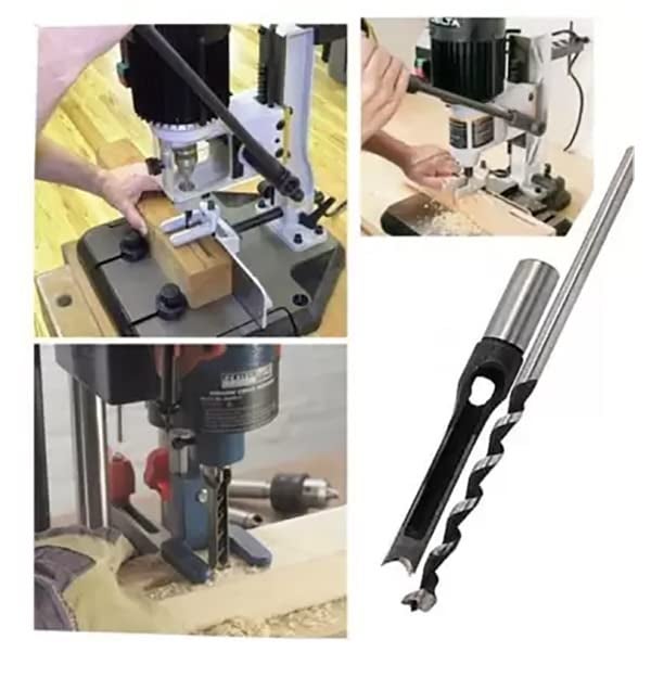 YADAV 5 Pcs Squarehole Saw Auger Drill Bit Mortising Chisel Woodworking Tool Chisel Drill - Image 5