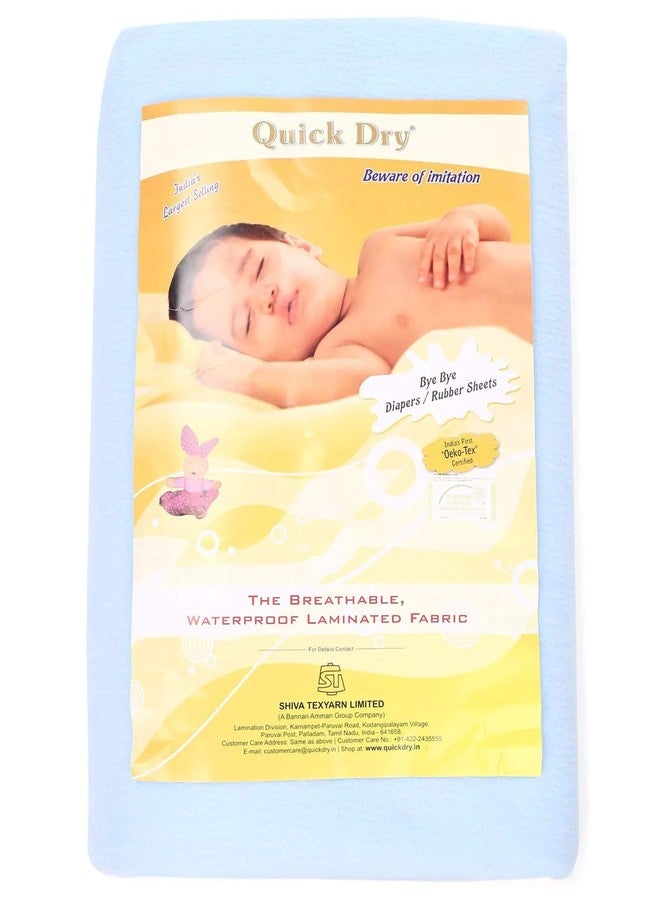 Quick Dry Baby Bed Protector (Large, Sky Blue) - Image 4