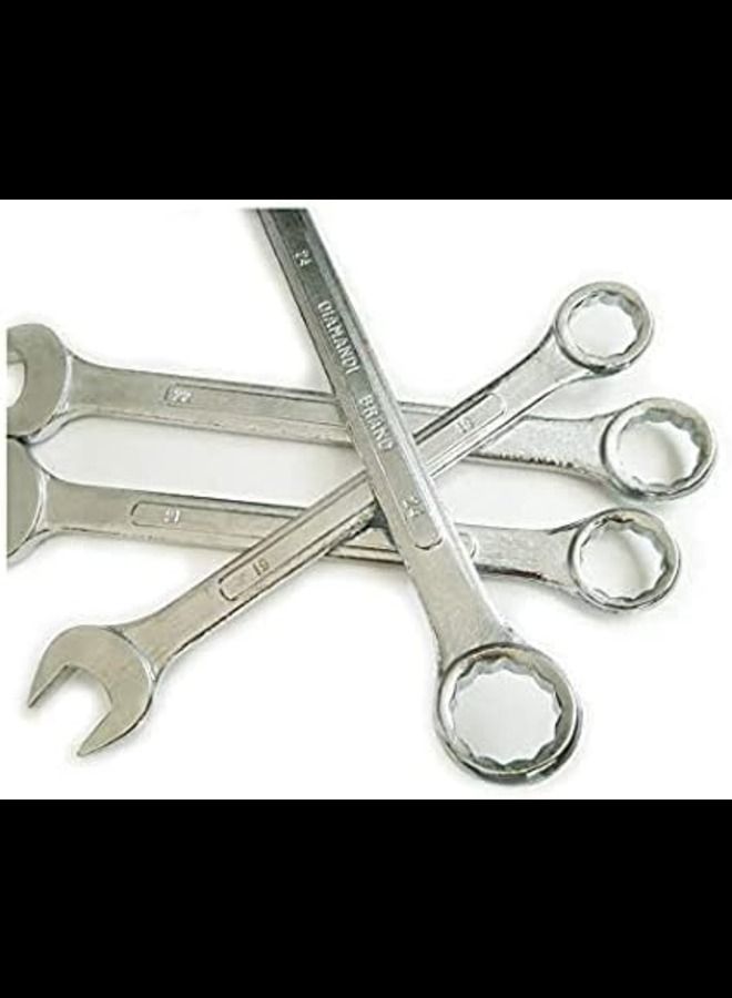 ABBASALI 14 Pieces Combination Spanner Set 8mm-24mm, Metric Combination Wrench Set, Reversible Ratchet Set Tool Kit with Storage Bag For Vehicle Automobile Motorcycle Auto Car Repair Tools - Image 2