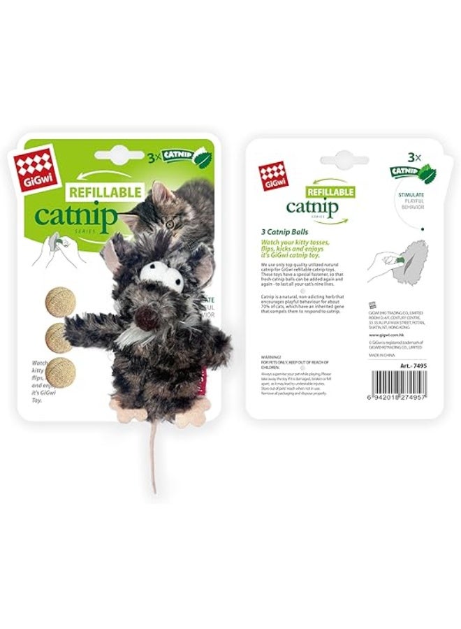 Gigwi Cat Toy Strange Mouse with Refillable Catnip Bags , 1 pack - Image 2