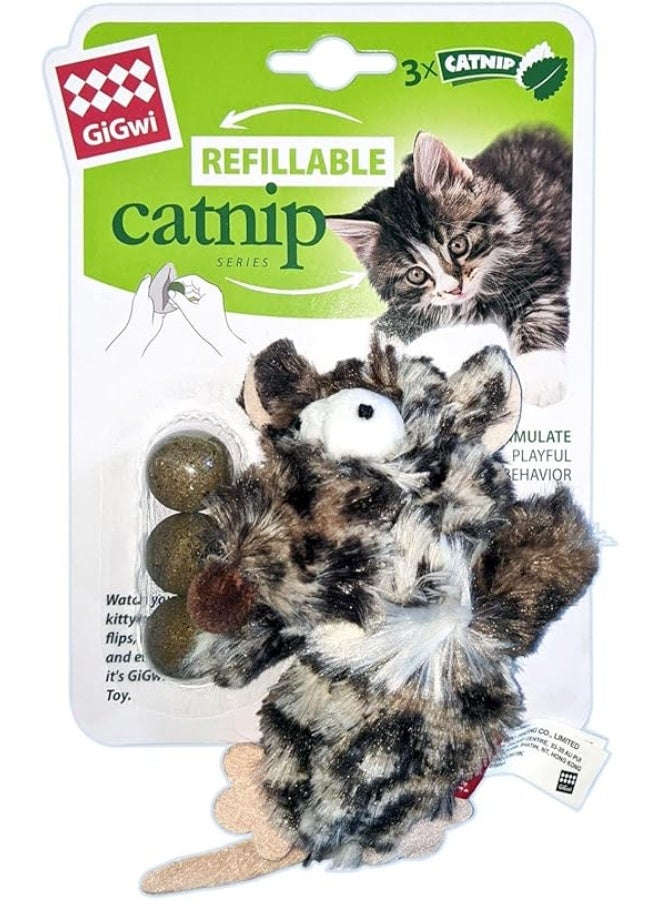 Gigwi Cat Toy Strange Mouse with Refillable Catnip Bags , 1 pack - Image 1