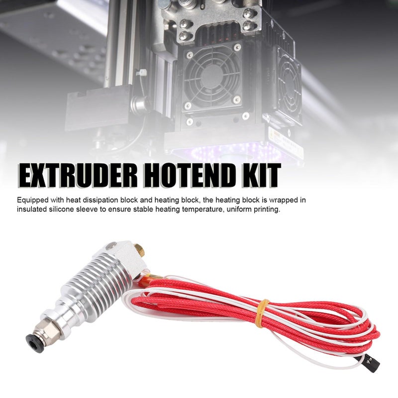 طقم بثق V6 Hotend مع فوهة 0.4 ملم لطابعة ثلاثية الأبعاد بخيط 1.75 ملم للاستبدال - Image 3