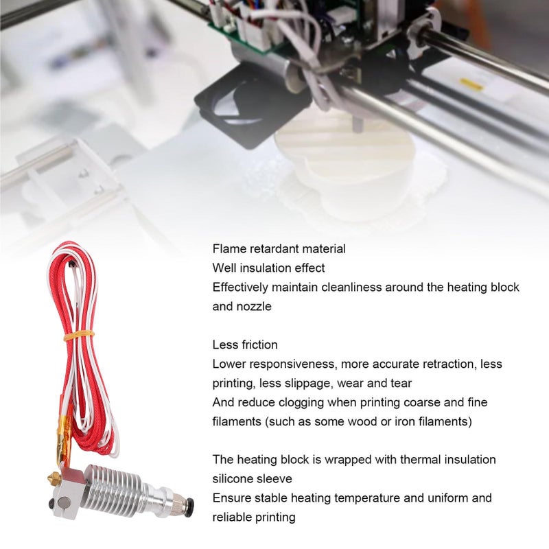 طقم بثق V6 Hotend مع فوهة 0.4 ملم لطابعة ثلاثية الأبعاد بخيط 1.75 ملم للاستبدال - Image 4