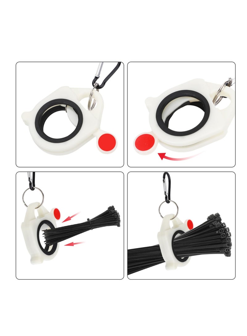 Loquat Cable Tie Mount and Organizer, Tool Belt Holder for 4/8/12/18 Inch Zip Ties, Cable Tie Bracket and Tightener for Home and Outdoor Use (Zip Ties Not Included) - Image 2