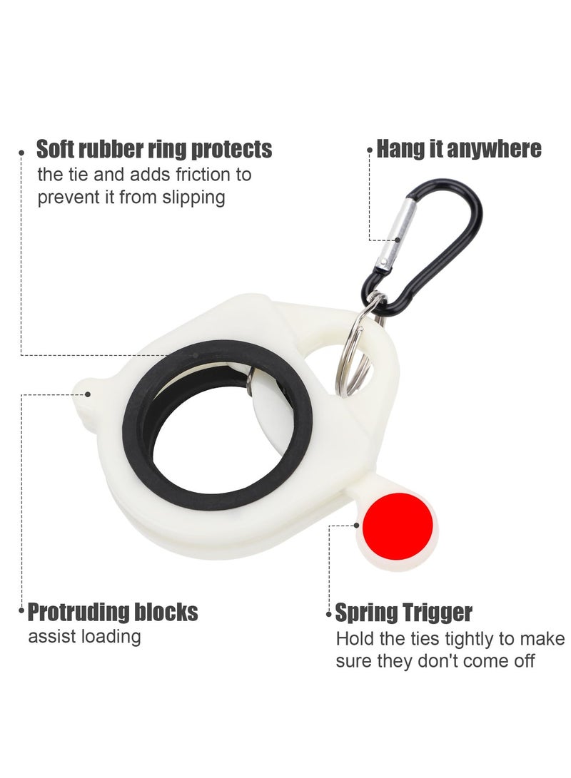 Loquat Cable Tie Mount and Organizer, Tool Belt Holder for 4/8/12/18 Inch Zip Ties, Cable Tie Bracket and Tightener for Home and Outdoor Use (Zip Ties Not Included) - Image 3