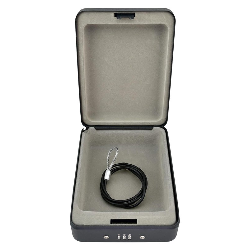 Helix Deluxe Personal Locking Safe with Tether HeavyDuty Steel Construction 61219