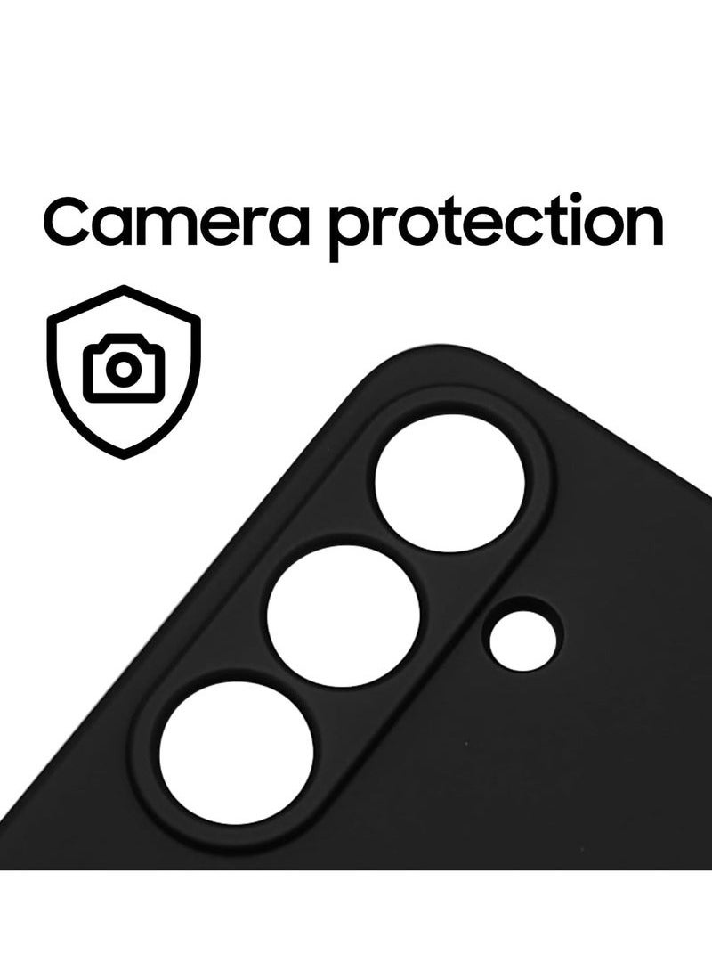 TIGER Samsung Galaxy S25 Case Cover || Scratch-Resistant Liquid Silicone Case | Shockproof Bumper | Anti-Fingerprint Full-Body Protective Cover | Slim & Lightweight | Soft-Touch Matte Finish | Precision Cutouts | Camera & Screen Protection | Durable, Flexible & Easy to Clean | Black - Image 4