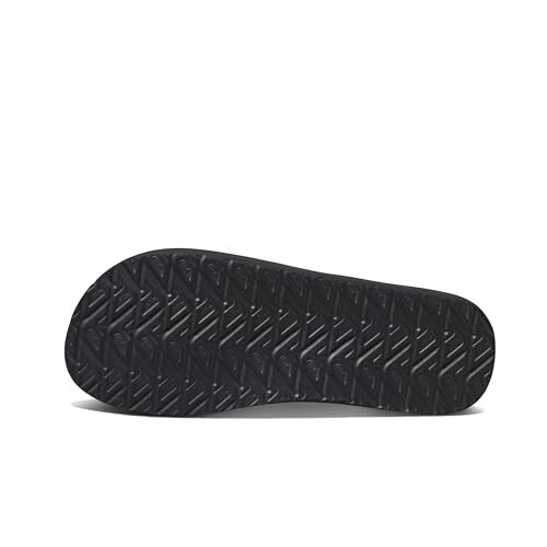 Reef Smoothy Mens Beach Flip Flop, Soft Woven Strap Made From 100% Recycled PET, Black, 12 - Image 3