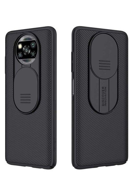 Case for Xiaomi Poco X3 NFC with Slide Camera Cover Black