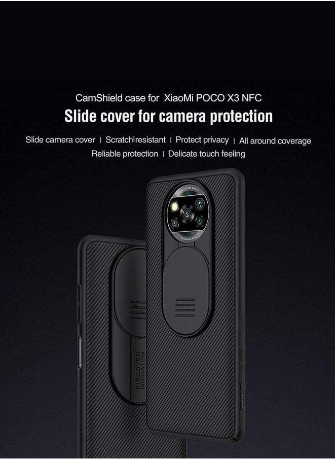 Generic Case for Xiaomi Poco X3 NFC with Slide Camera Cover Black  - Image 2