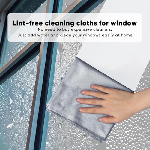 MAXOSHINE Microfiber Glass Cleaning Cloth for Glassware Windows Mirrors-Magic Cleaning Cloths Anti Scratch Dusting Cloth for Kitchen Car Specs Laptop Tv Screen Cleaning (Grey,Pack of 3) - Image 5
