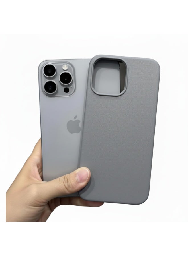 بروستايل جراب سيليكون لجهاز iPhone 15 Pro Max - غطاء خلفي نحيف ومتين مقاوم للصدمات، حماية ضد الخدش من التيتانيوم - Image 1