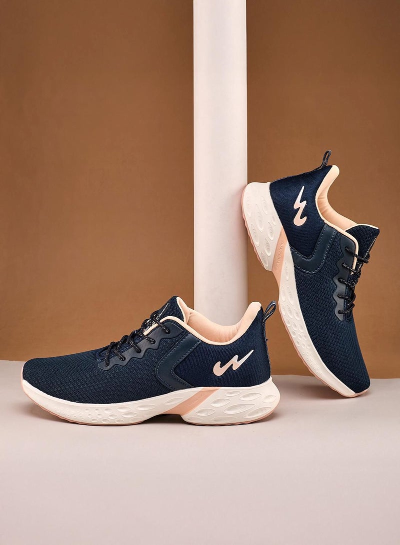 Campus حذاء رياضي نسائي أزرق قصير بتصميم أنيق بلونين وراحة مبطنة خفيفة الوزن - Image 1