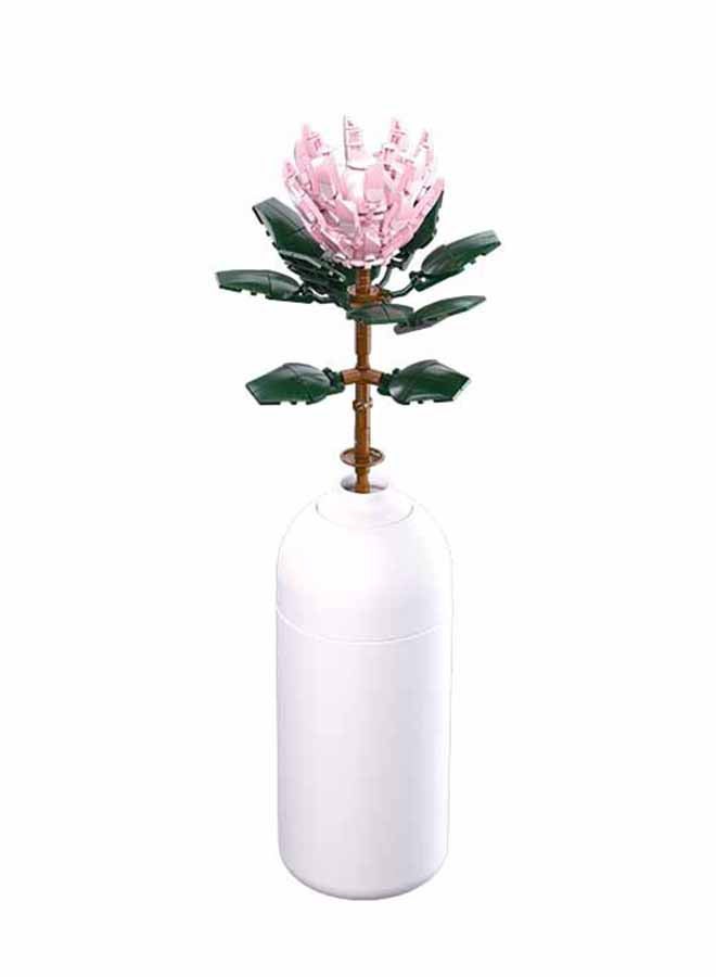 Sluban Flower Vase Building Kit - A Unique Flower Container With 211  Piece And Flowers Protea Cynaroides - Image 2