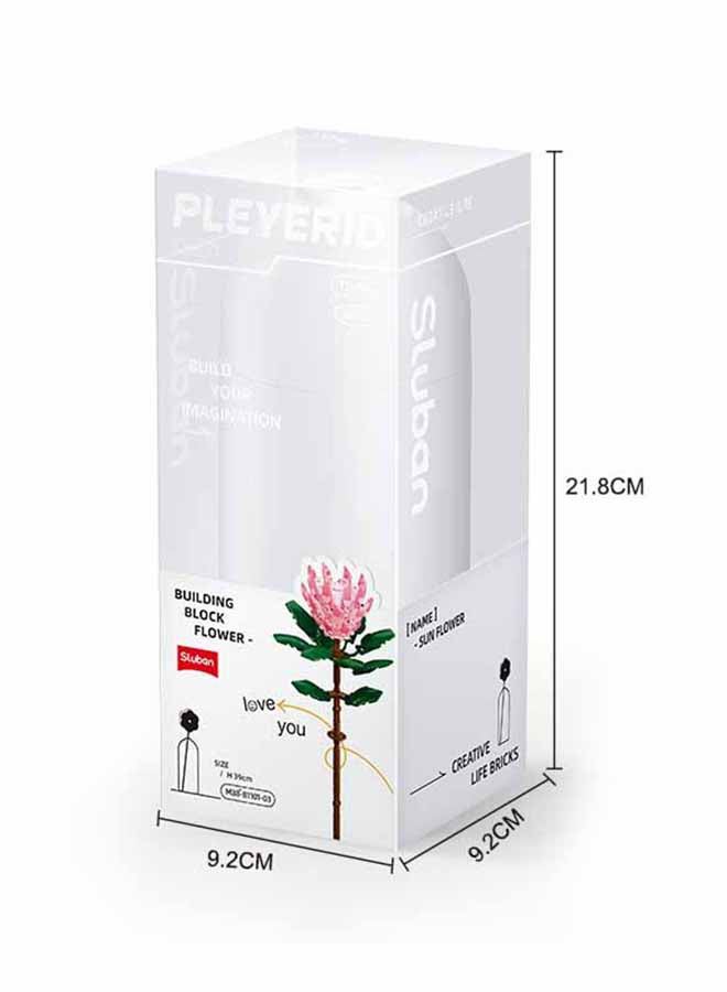 Sluban Flower Vase Building Kit - A Unique Flower Container With 211  Piece And Flowers Protea Cynaroides - Image 5