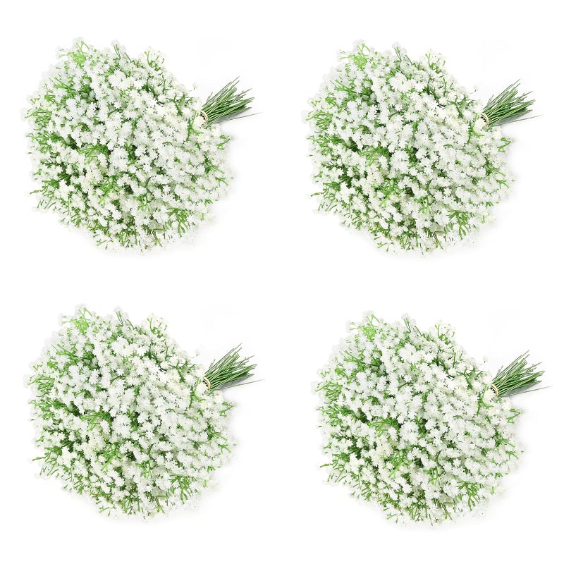 DEEMEI 30 PCS Babys Breath Artificial Flowers Fake Babys Breath Flowers Artificial Bulk White Gypsophila Bouquets Real Touch Faux Flowers for Wedding Floral Arrangement Party Home Decoration - Image 1