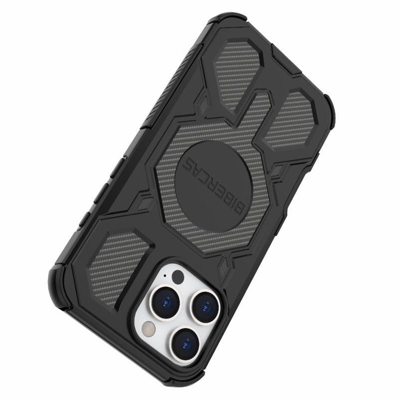 BIBERCAS For Iphone 16 Pro Max Real Color Series Magsafe Shockproof Phone Case(Black) - Image 4