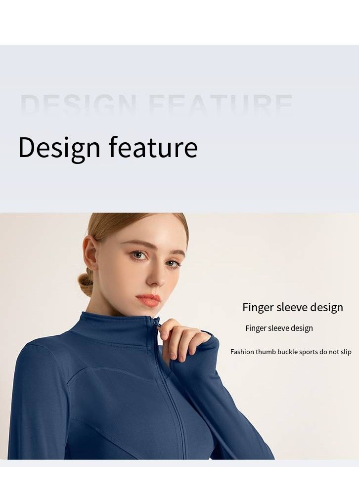 اسم المحتوى ناريلا Quick-Dry Slim Fit Yoga Jacket – Women's Breathable Workout Top for Running  Gym，Yoga Jacket - Image 3