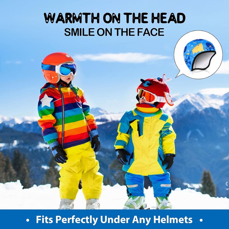 HIKENTURE Kids Skull Cap Helmet Liner Winter Hat for Boys and Girls Beanie Ski Hat with Thermal Fleece for Snow Sports… - Image 5