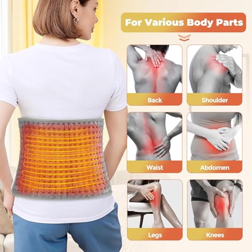 SKYLIGHT Electric Heating Waist Pad, Heating Pads for Back Pain Relief with 9 Heating Settings and 4 Auto-Off, Heating Pad for Cramps, Lumbar, Sore Muscles, Shoulder, Abdominal, Knee, Neck - Image 4