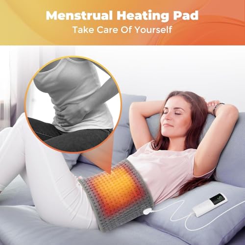 SKYLIGHT Electric Heating Waist Pad, Heating Pads for Back Pain Relief with 9 Heating Settings and 4 Auto-Off, Heating Pad for Cramps, Lumbar, Sore Muscles, Shoulder, Abdominal, Knee, Neck - Image 5