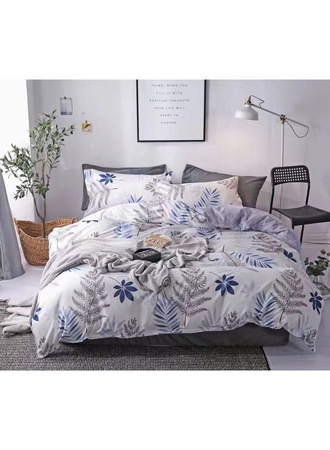 6 Pcs King Size Duvet Cover Set|1 Duvet Cover + 1 Fitted Sheet + 4 Pillow Cases| Microfibre| Multicolor| 200x200+30 cm