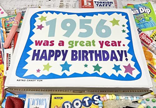 RETRO CANDY YUM ~ 1956 70th Birthday Gift Box of Nostalgic Candy from Childhood for 70 Year Old Man or Woman Born 1956 - Image 2