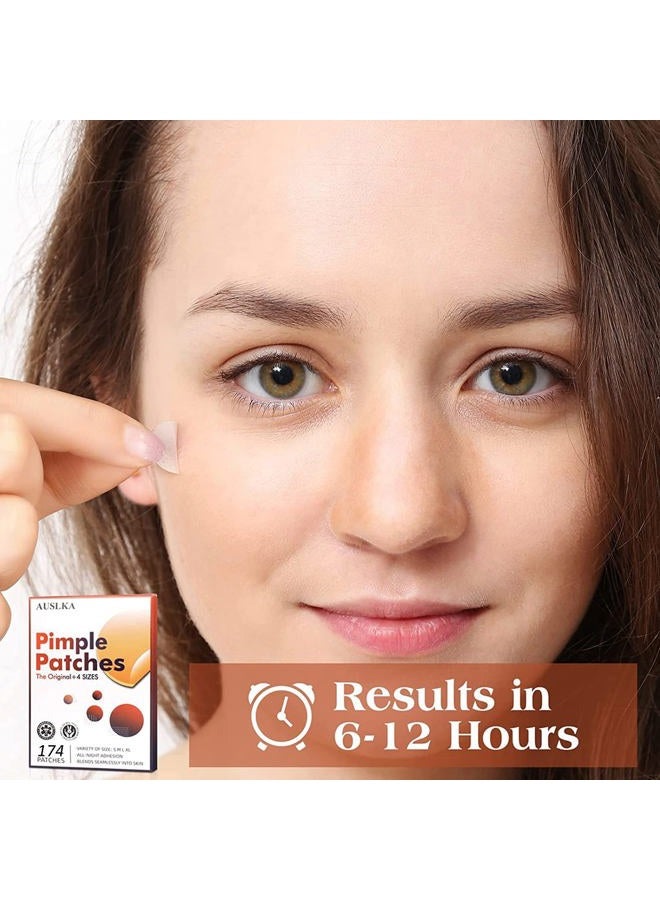 AUSLKA Blemishes Patches -175 Patches - Hydrocolloid Spot Dots - Blemishes Patch - Pimple Stickers, for Face Absorbing Cover Patch - Image 3