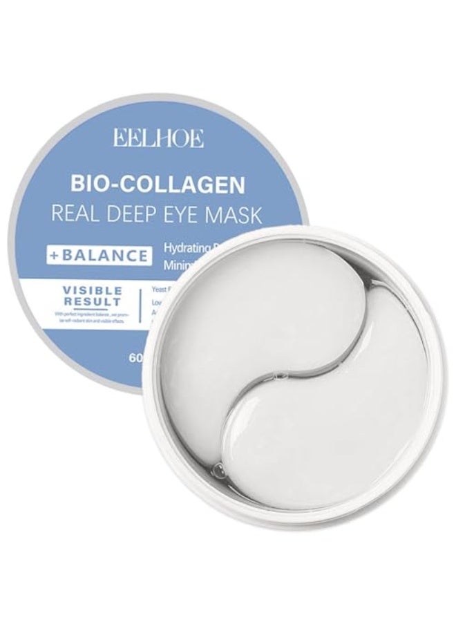 EELHOE Bio-Collagen Eye Patches – 30 Pairs丨Under Eye Patches for Dark Circles, Puffiness, Fine Lines丨With Vegan Collagen, Hyaluronic Acid, Niacinamide, Vitamin E丨Hydrating, Anti-Aging丨Korean Skincare - Image 1