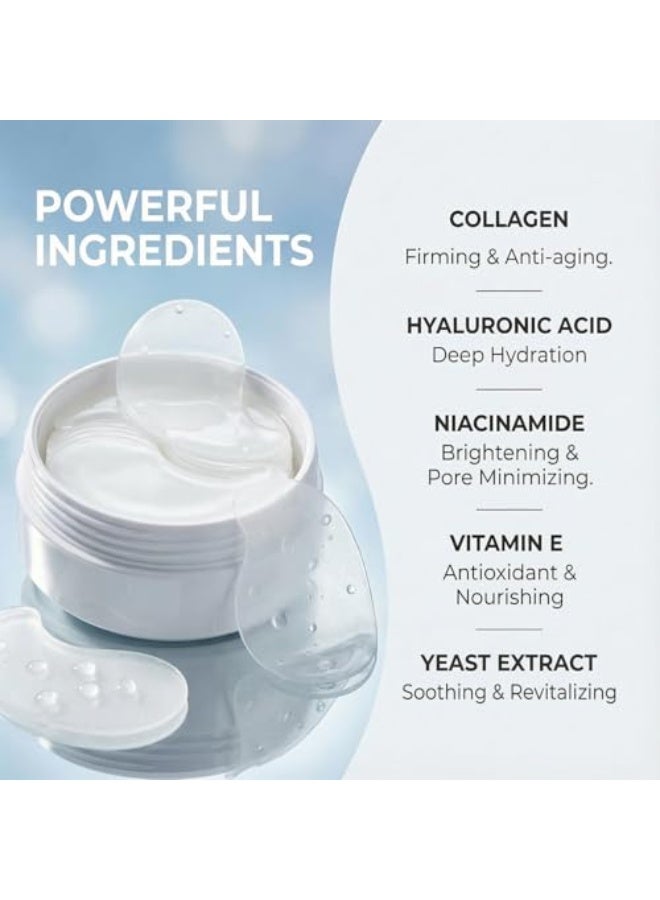 EELHOE Bio-Collagen Eye Patches – 30 Pairs丨Under Eye Patches for Dark Circles, Puffiness, Fine Lines丨With Vegan Collagen, Hyaluronic Acid, Niacinamide, Vitamin E丨Hydrating, Anti-Aging丨Korean Skincare - Image 2