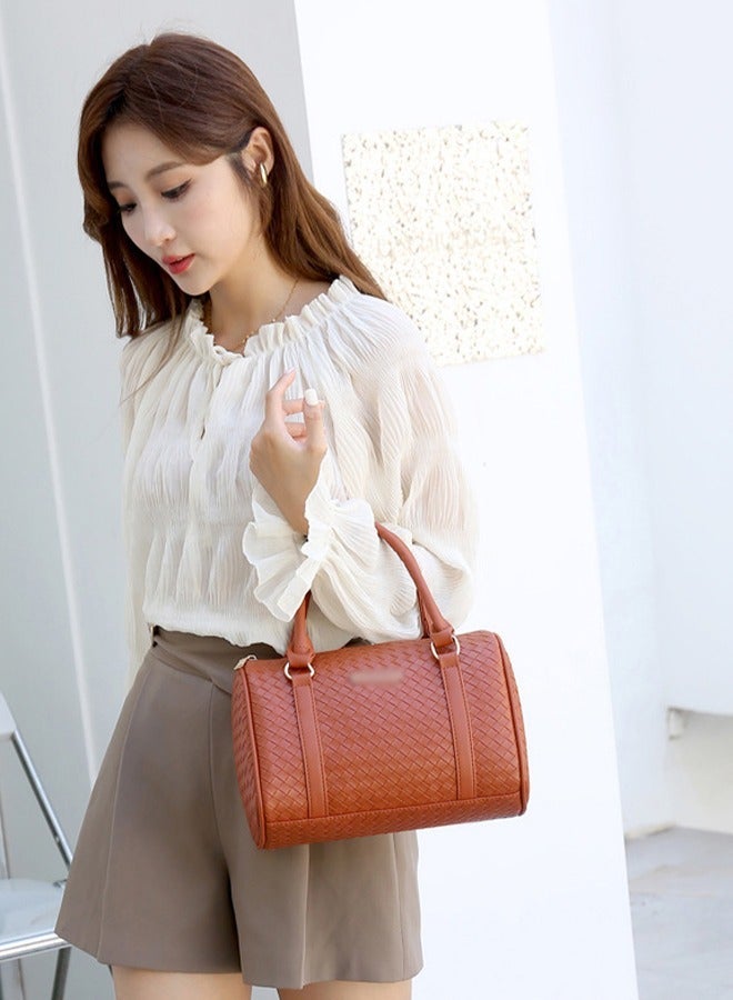 DUNISO 6pcs Shoulder Bag Set for Women Large Capacity Diamond pattern Ladies Tote Handbag Set for Women Commute One Shoulder Crossbody Bag with Walletbrown - Image 5