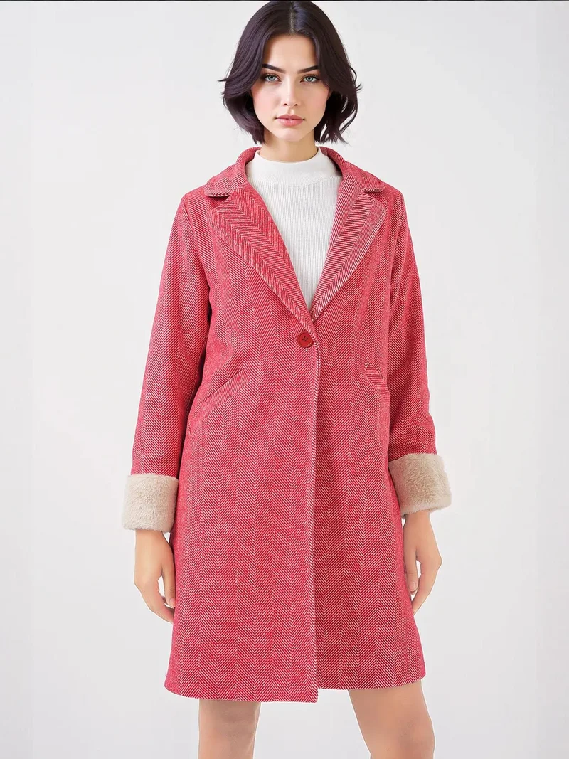 بيغ دارت معطف طويل بأزرار وجيوب من