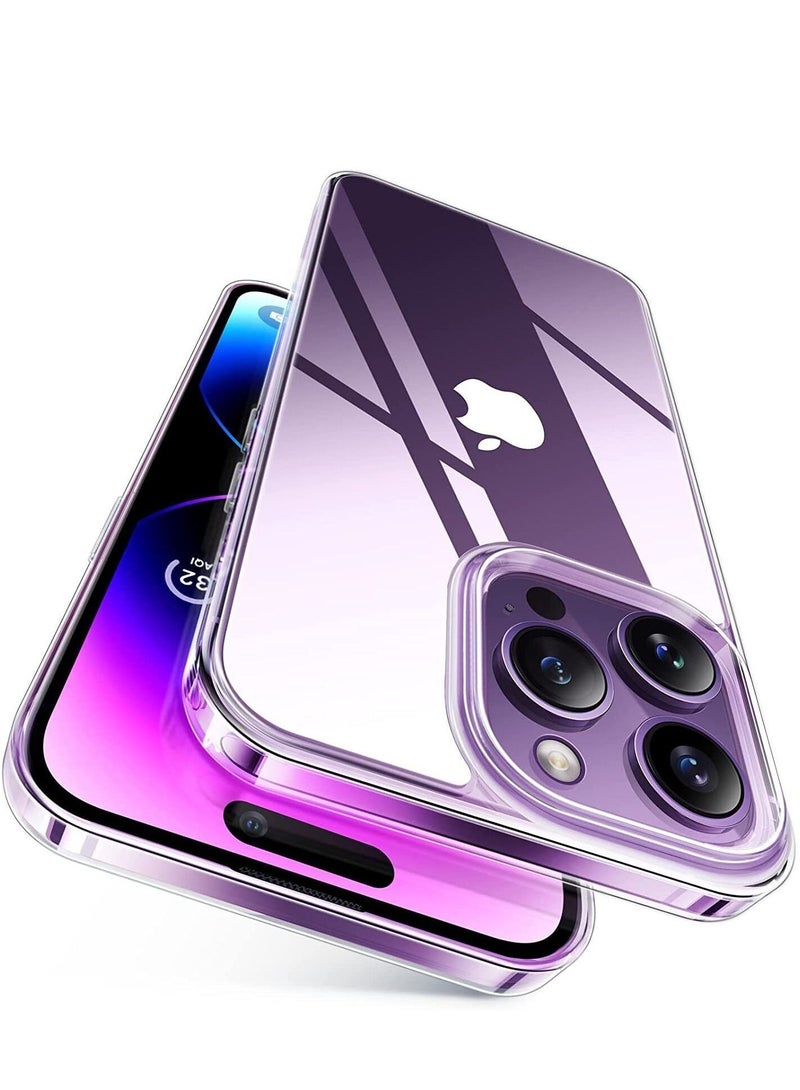 TIGER iPhone 14 Pro Max Case 6.7-Inch – Ultra Thin Anti-Yellowing Transparent Cover with Hard Anti-Explosion Back, Full Camera Lens Protection, Shockproof Drop-Resistant Bumper, Slim Clear Case for iPhone 14 Pro Max - Image 2