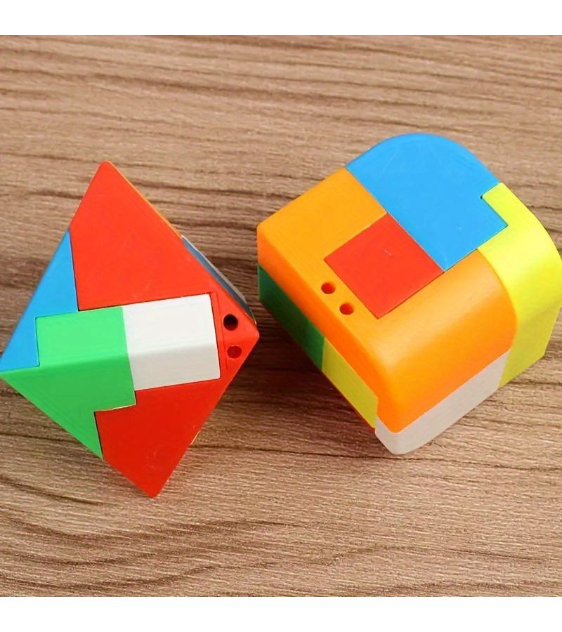 8PCS 3D Puzzle Luban Lock Keychain Educational Toys For Kids Party Favors Classroom Gifts - Image 4