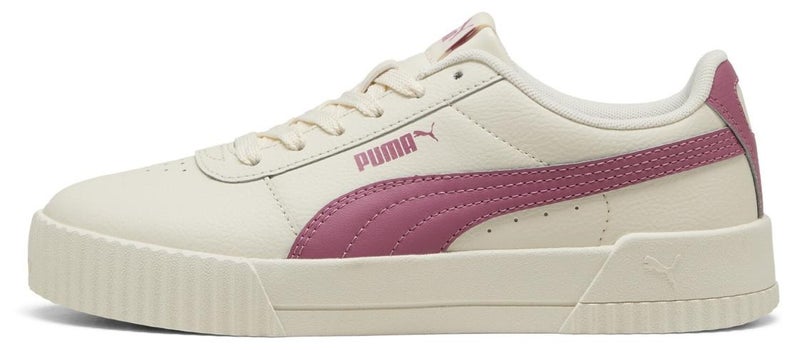 PUMA Carina Womens White Leather Trainers - Image 1