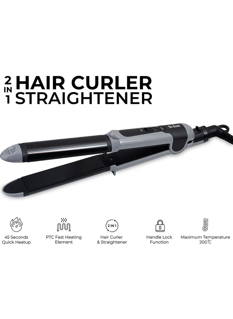 Avion - 2 in 1 Hair Curler Straightener, 41W with handle lock function - Image 1