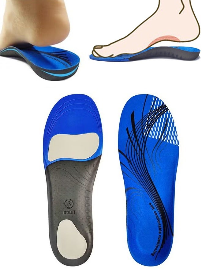Generic Arch Support Orthotic Insoles, Full-Length Orthopedic Insoles for Plantar Fasciitis, Shock Absorption Cushioning Function Inserts for Flat Feet Heel Spurs Foot Pain overpronation Men Women (M 42-44)  - Image 1