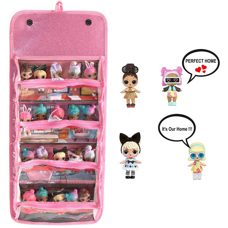 Leeche Storages & Display Case for Dolls Compatible with All LOL Surprise Dolls,Easy Carrying Storage Organizer Clear View Case - Image 3