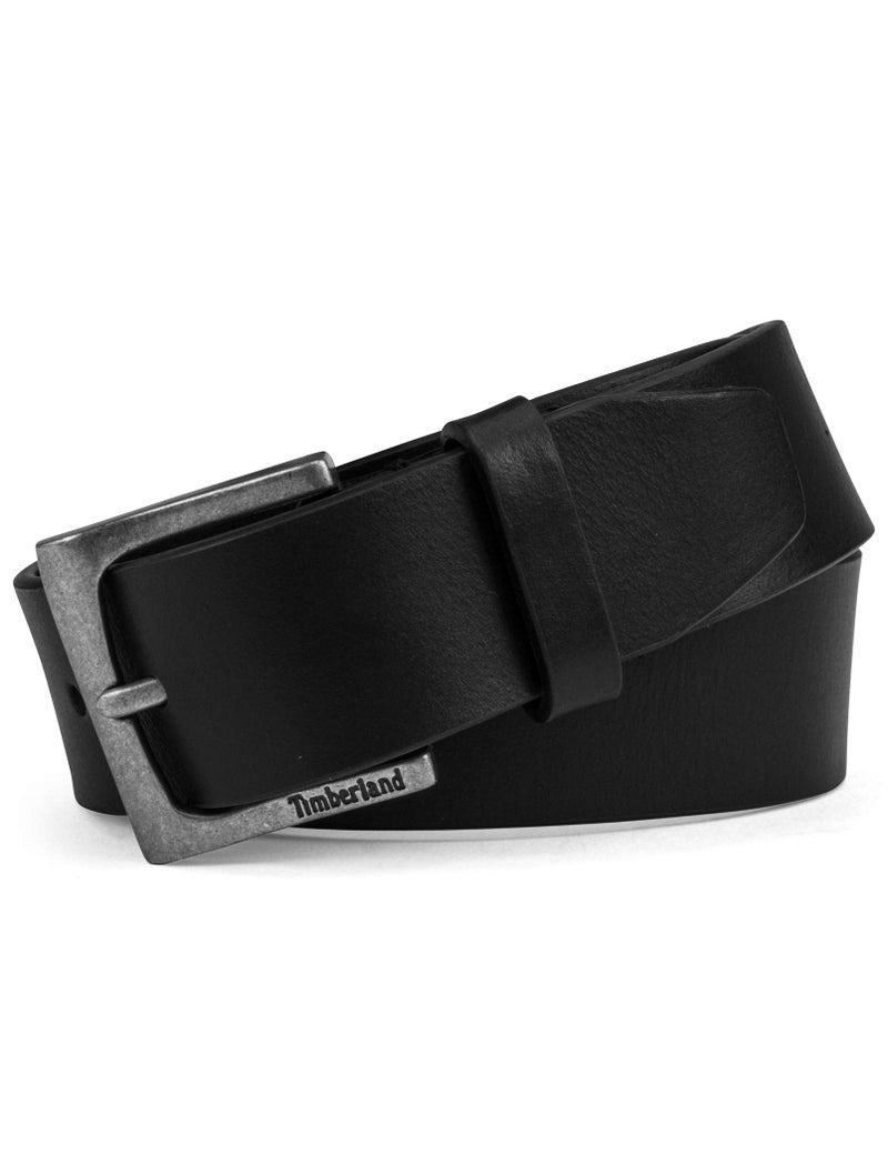 Timberland Men's Classic Leather Jean Belt 1.4 Inches Wide, Black, 40 - Image 2