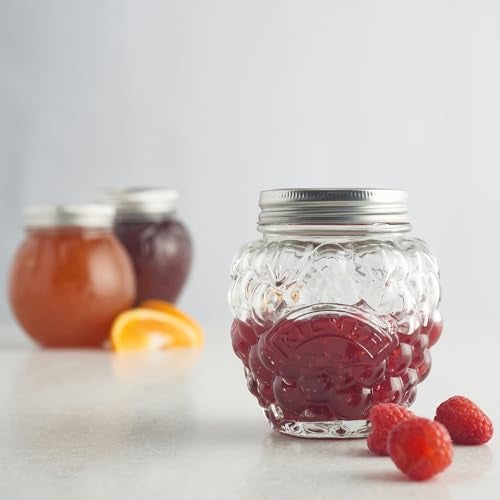 Kilner Premium 400ml Strawberry Shaped Airtight Preserve Glass Jars for Kitchen Storage, ideal for Jams, Chutneys, Preserves | Multipurpose, Eco-Friendly, Reusable Transparent Glass Containers - Image 5