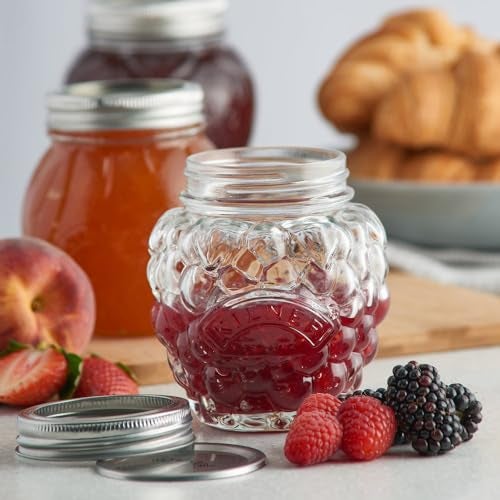 Kilner Premium 400ml Strawberry Shaped Airtight Preserve Glass Jars for Kitchen Storage, ideal for Jams, Chutneys, Preserves | Multipurpose, Eco-Friendly, Reusable Transparent Glass Containers - Image 4