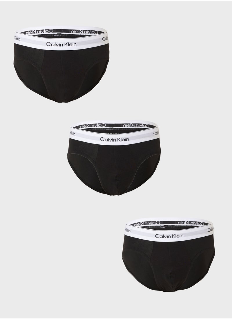 Icon Cotton Stretch Hip Brief - 3 Pack
