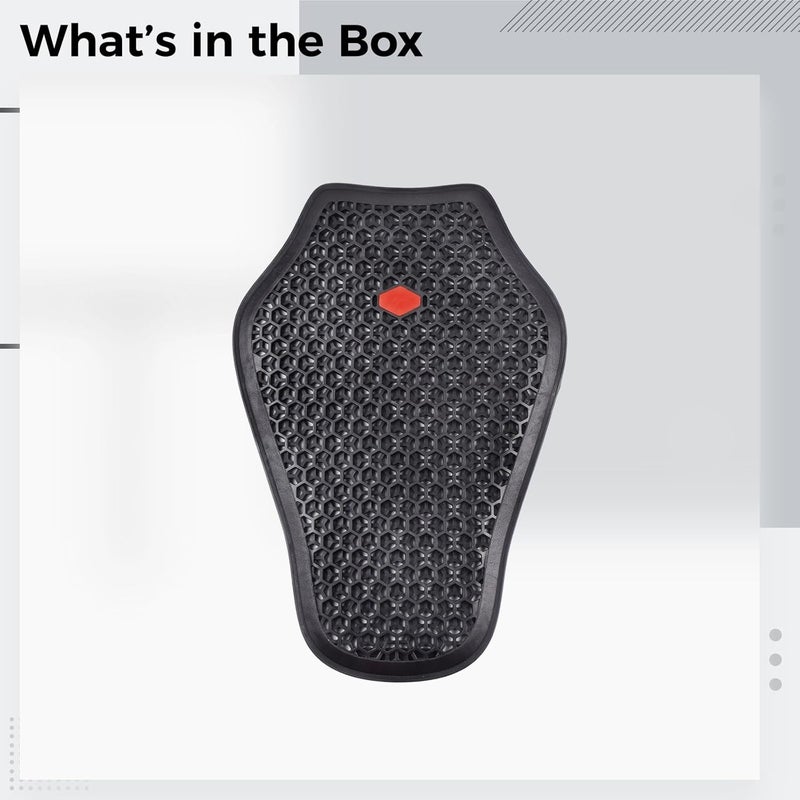 Back Protector Motorcycle Certified Ce, Pad Back Ergonomic Riding With Shock Absorption, Structure Honeycomb For Safety, Resistance Impact For Biking, Use Universal Adult, Black - Image 3
