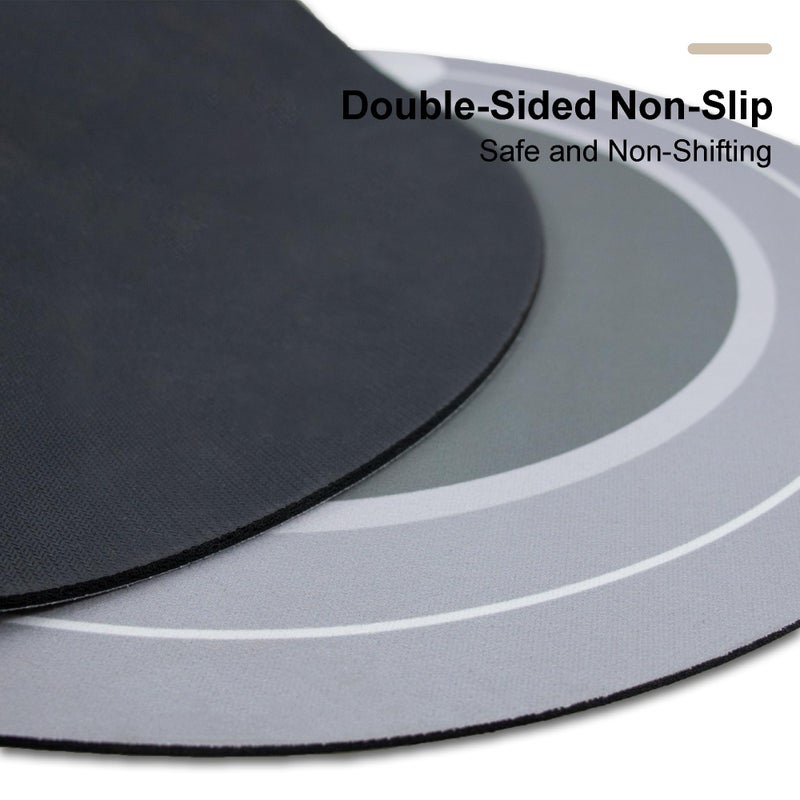YCTMALL Rubber Bath mats Quick-Drying Non-Slip Bathroom mat Super Absorbent Bath mat Instant Dry Bath mat, Bathroom Rug in Front of The Kitchen Sink, Shower Room, Bathtub, Oval(Grey+16.9x26.7in) - Image 4
