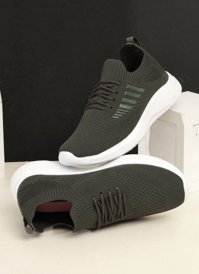 Face Olive Sneakers for Men - Image 2