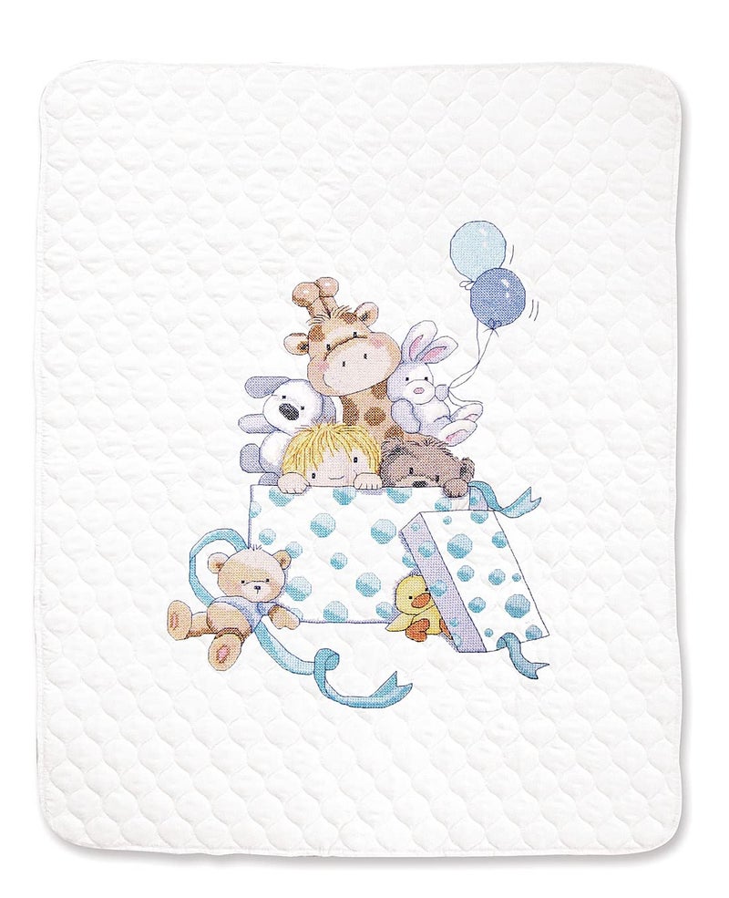 Design Works Crafts Toy Box Stamped Cross Stitch Kit - Image 1